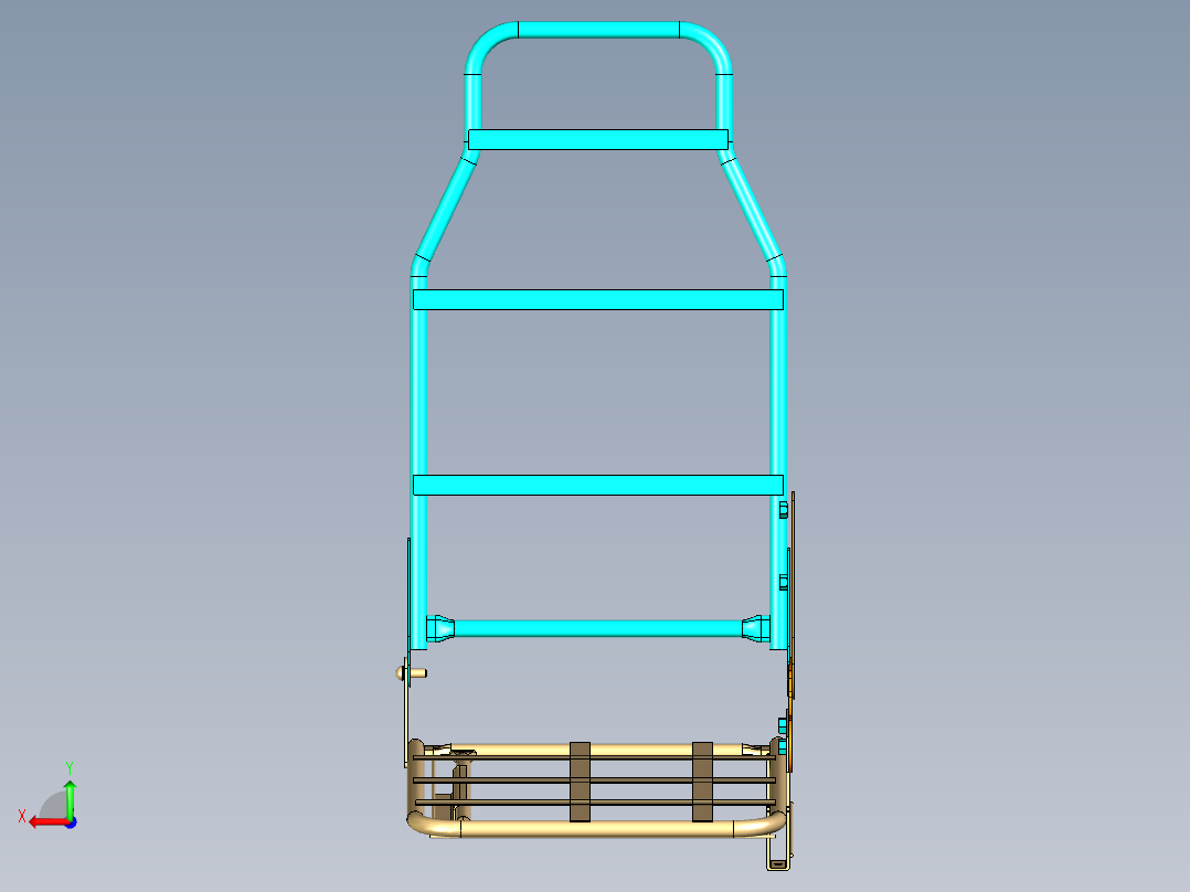 catia绘制汽车座椅骨架模型后视图