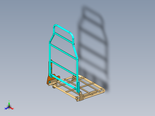catia绘制汽车座椅骨架模型正等轴测缩略图