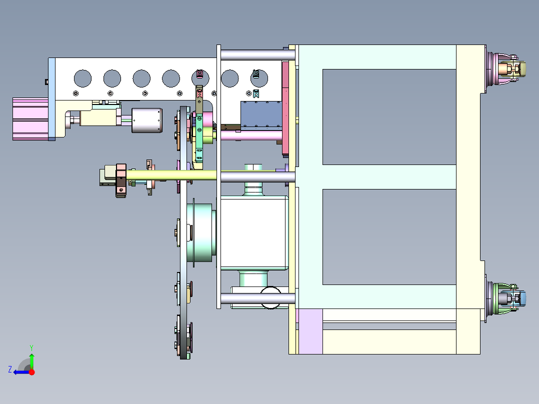 FL-710 美妆眼影盘自动压粉机右视图