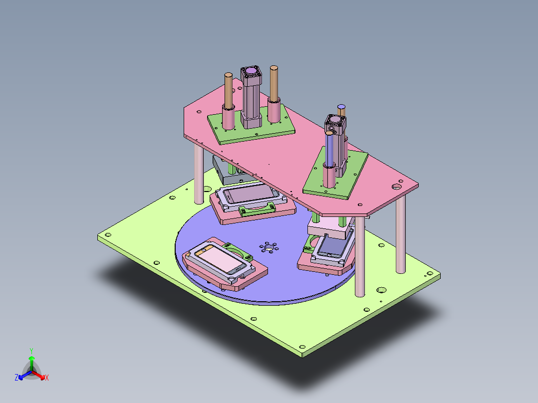 SJ-1170 手机中框自动点胶转台主视图