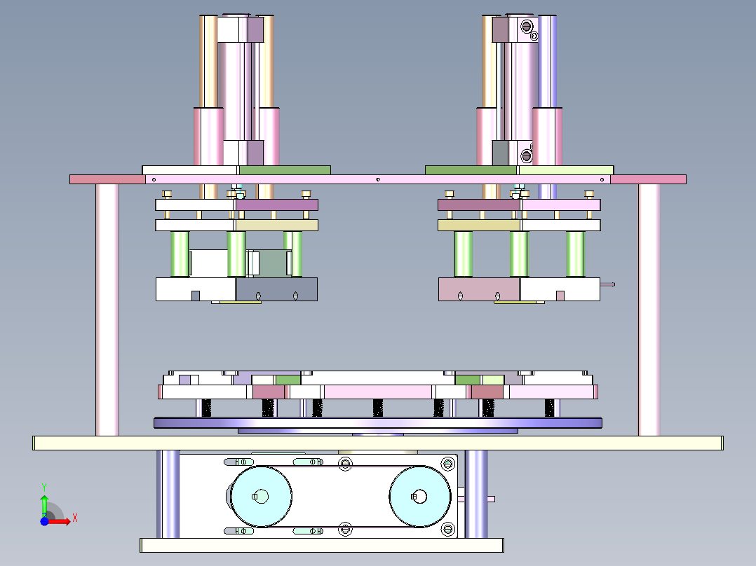 SJ-1170 手机中框自动点胶转台前视图