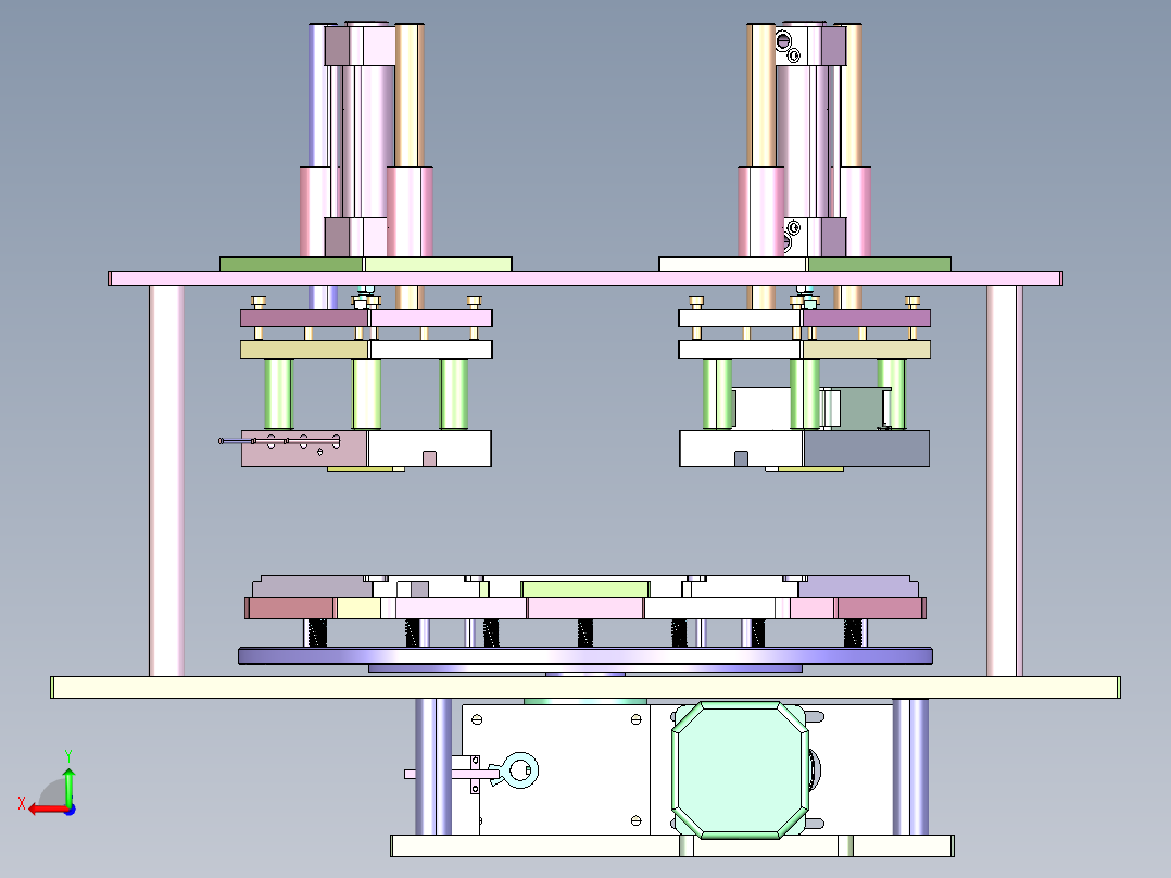 SJ-1170 手机中框自动点胶转台后视图