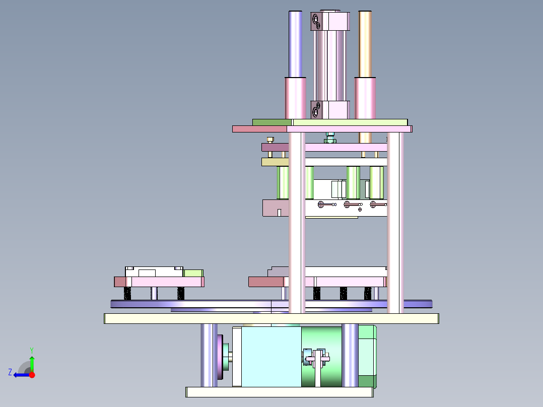 SJ-1170 手机中框自动点胶转台右视图