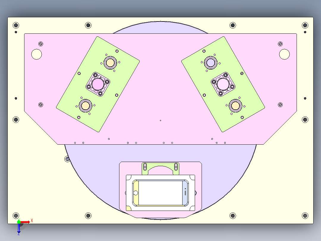 SJ-1170 手机中框自动点胶转台俯视图