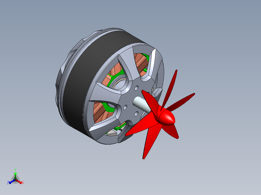 直流电机、电机(16)正等轴测图
