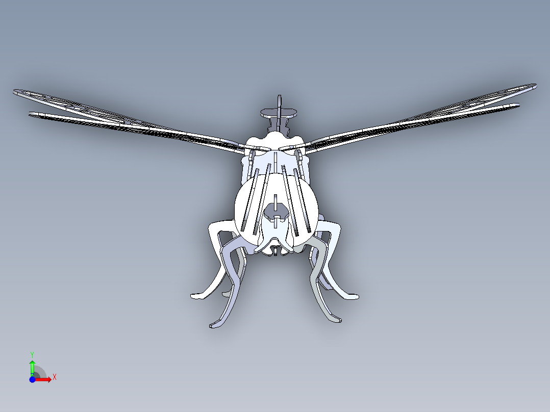 B2004485-蜻蜓前视图