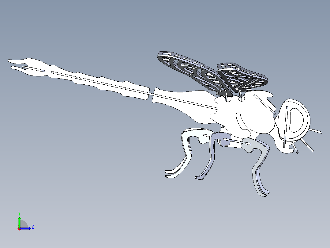 B2004485-蜻蜓左视图