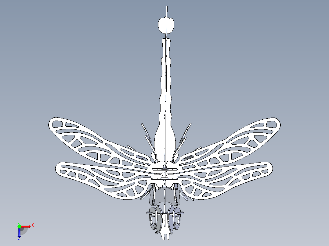 B2004485-蜻蜓俯视图