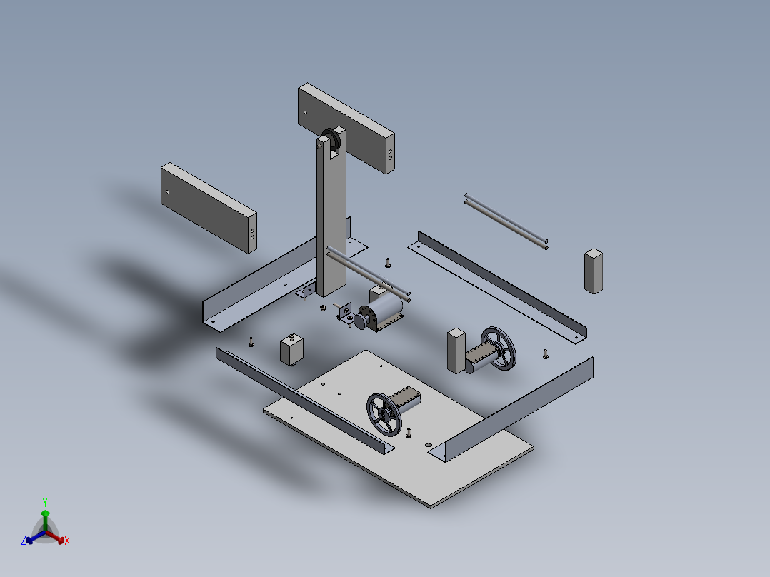 剪叉式升降机 、升降机(18)正等轴测图