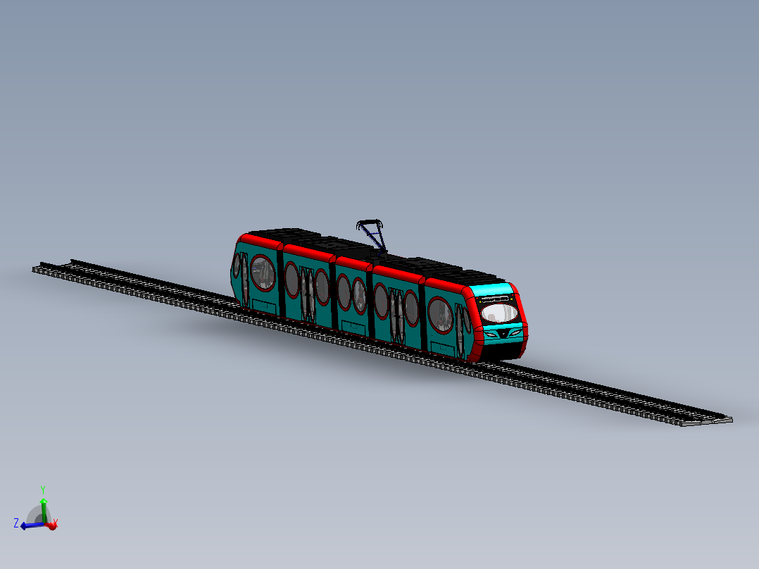 低层有轨电车low-floor-tram-2831-模型格式为 stp