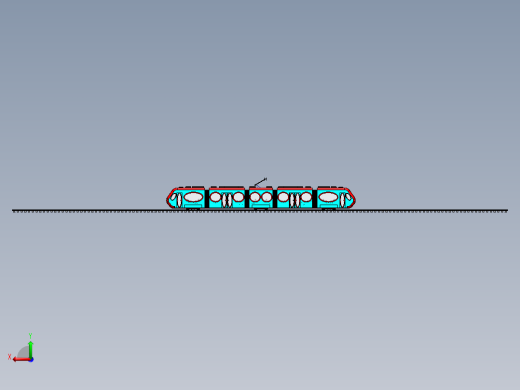 低层有轨电车low-floor-tram-2831-模型格式为 stp后视缩略图