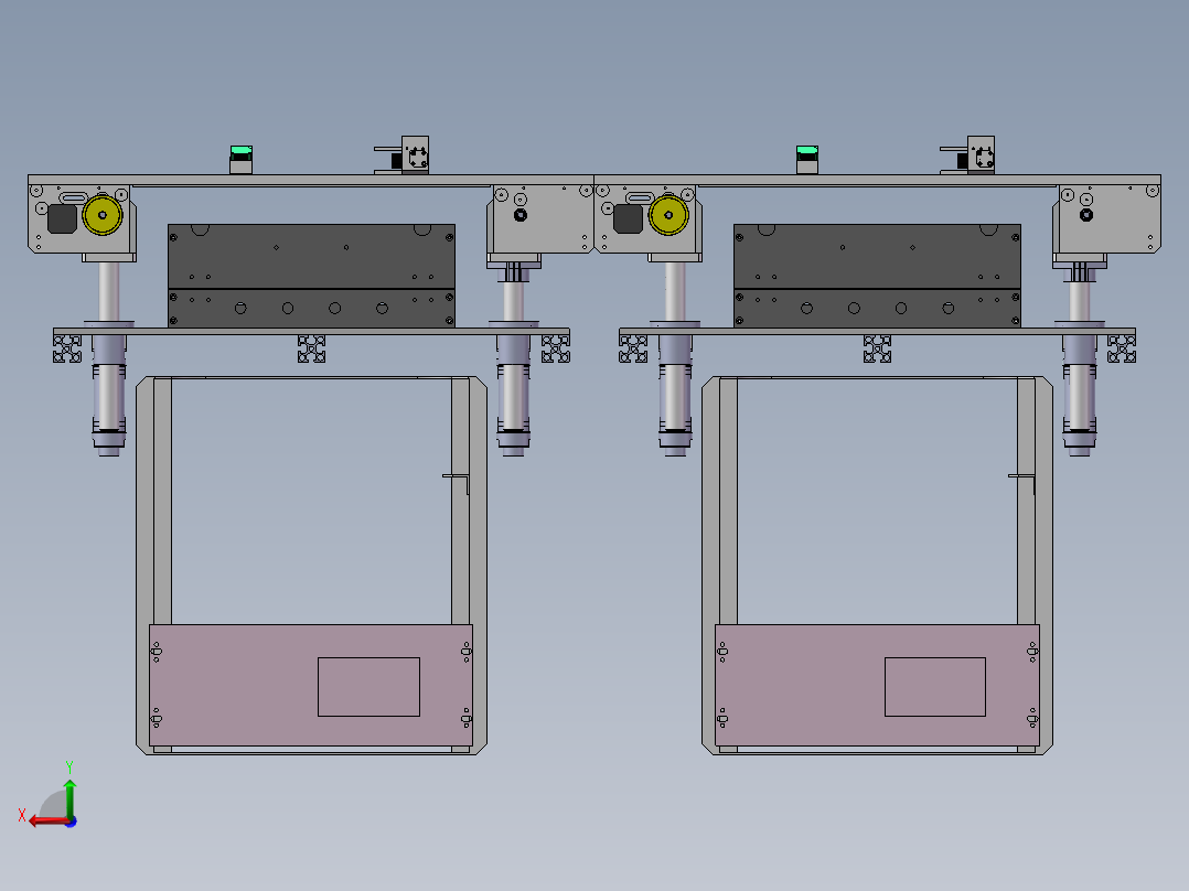 1.68米宽度可调输送机构后视图