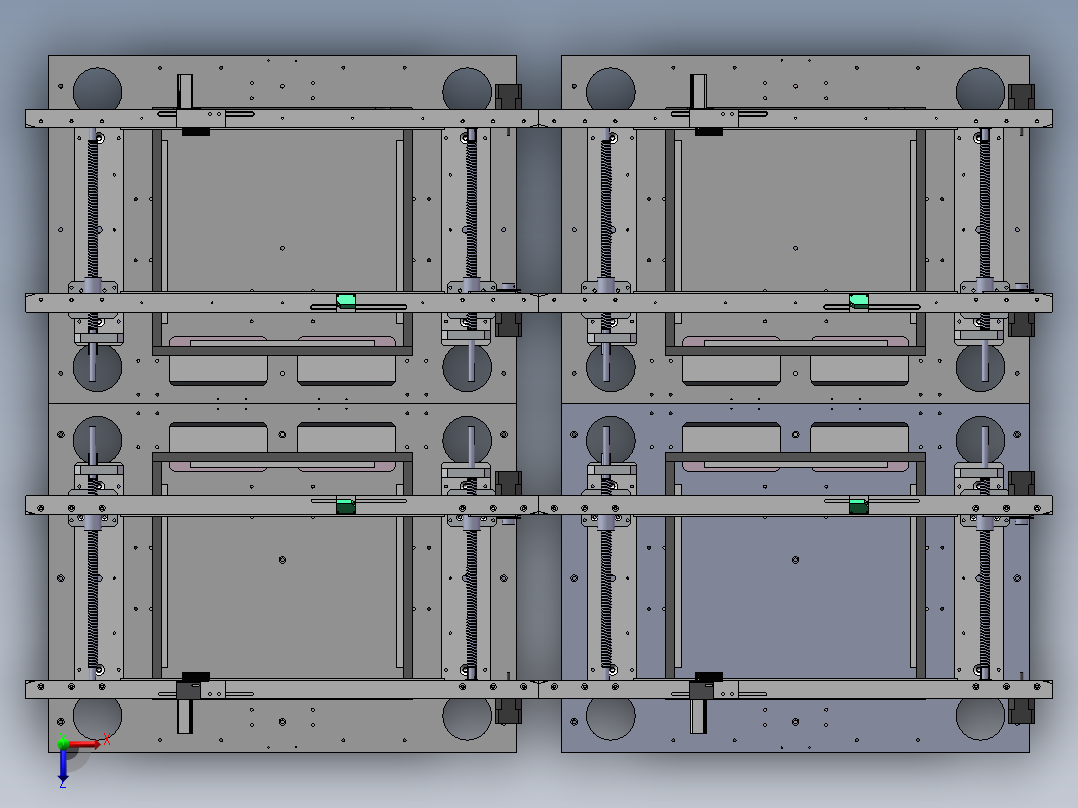 1.68米宽度可调输送机构俯视图