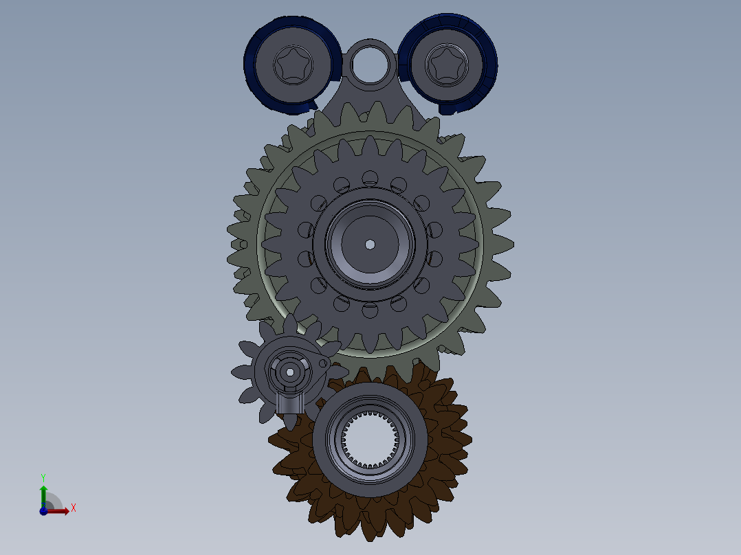 一级方程式变速箱 - 内部机构前视图