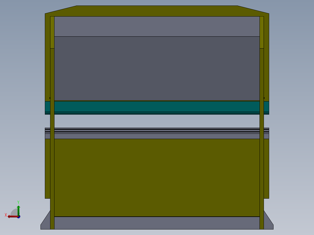 液压折弯板后视图