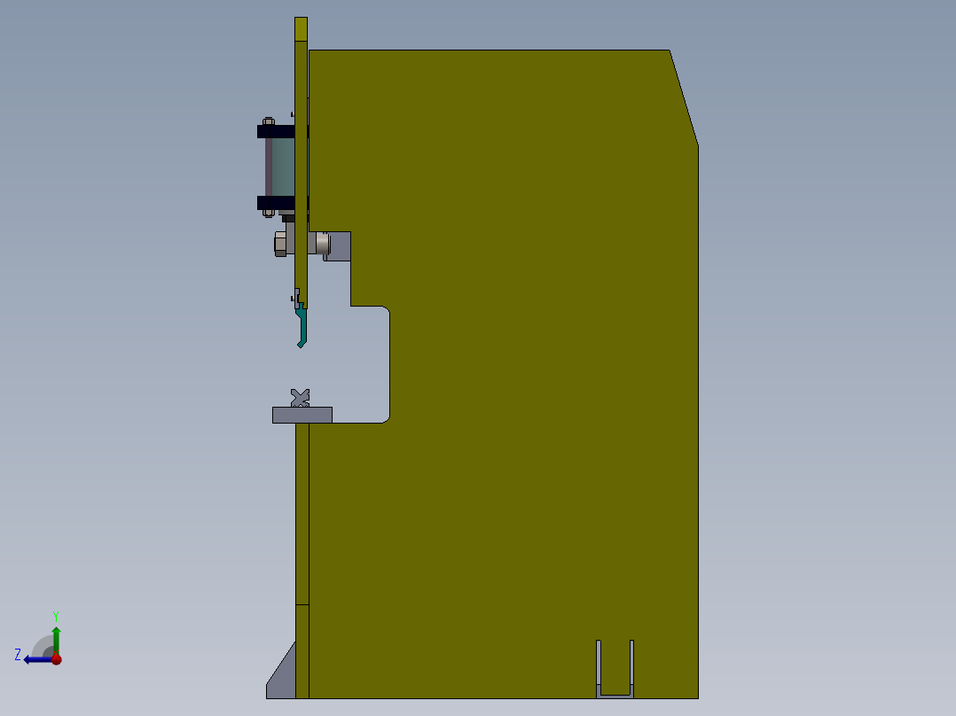 液压折弯板右视图