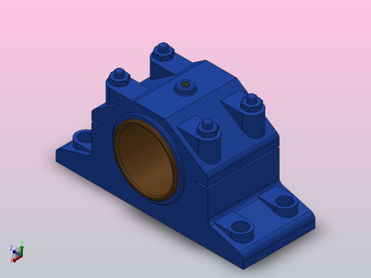 对开式四螺柱正滑动轴承_H4100