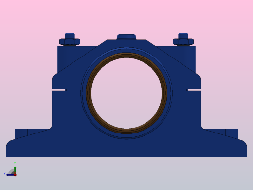 对开式四螺柱正滑动轴承_H4100前视缩略图