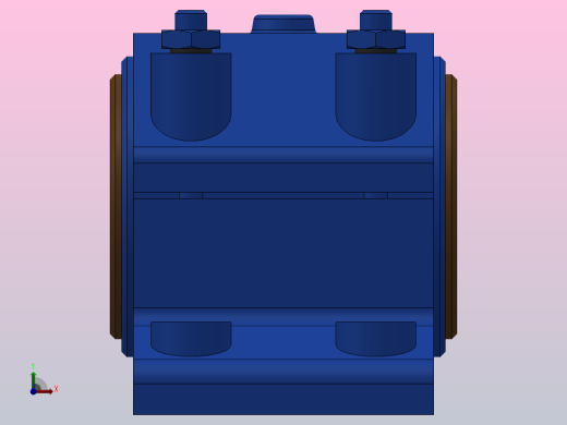 对开式四螺柱正滑动轴承_H4100左视缩略图