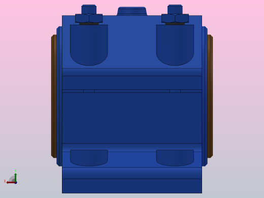 对开式四螺柱正滑动轴承_H4100右视缩略图