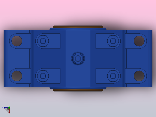 对开式四螺柱正滑动轴承_H4100俯视缩略图