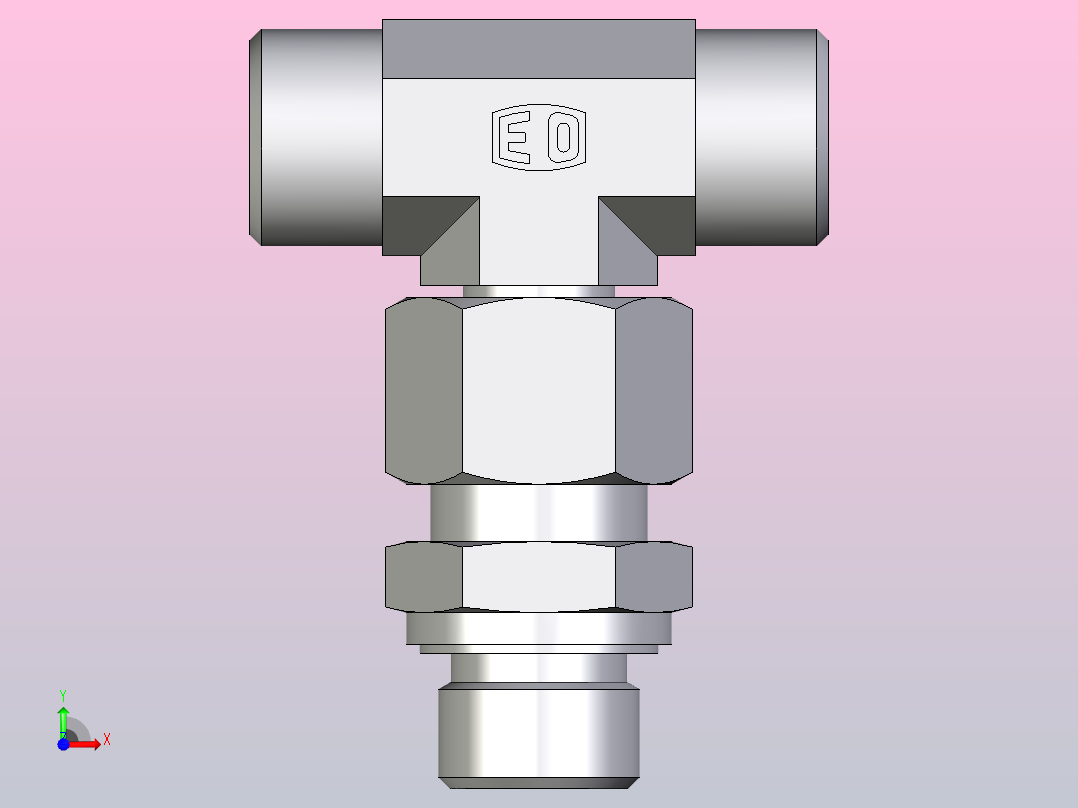 组装式可调旋转分支三通ET12LREDOMDCF前视图
