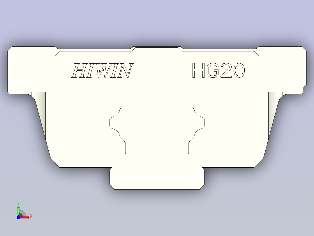 上银导轨 HGW20CC前视图