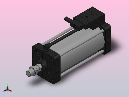 10A-5(V)系列带阀气缸(带阀型通电时推式)[10A-5(V) (Ⅱ) SD 160 B 300 A 5]正等轴测缩略图
