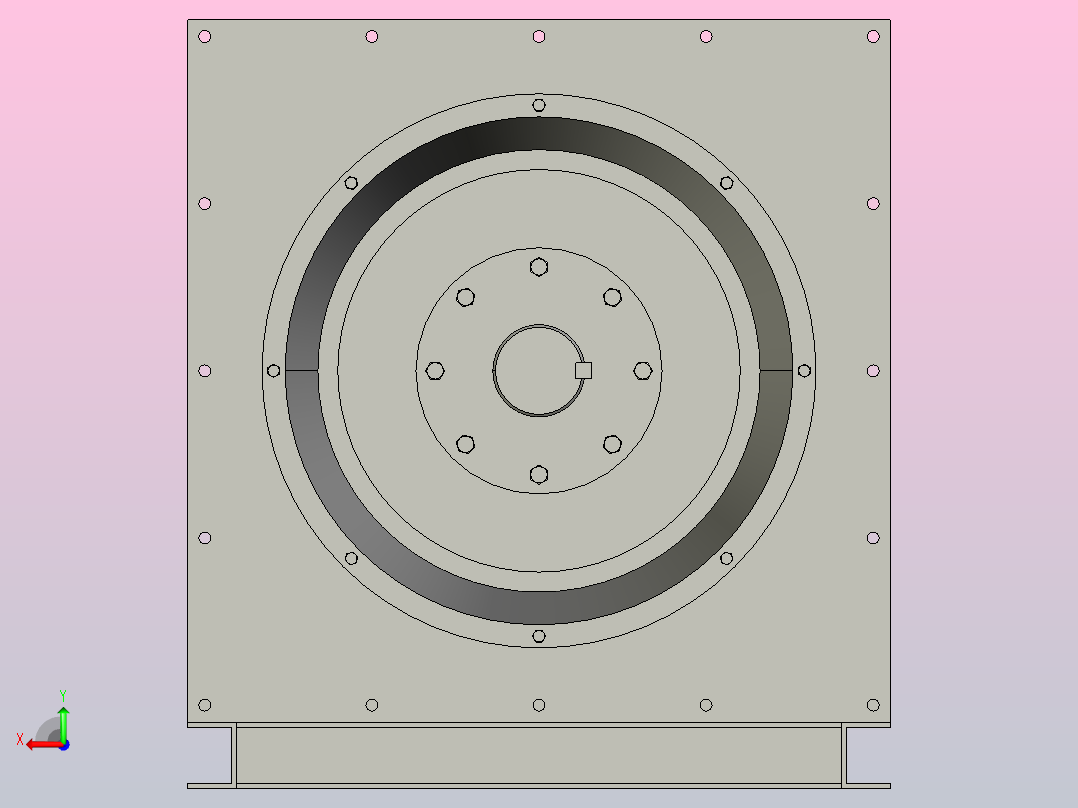 WKF3-95№4.0A无壳风机[WKF3-95№4.0A-Ⅷ]后视图