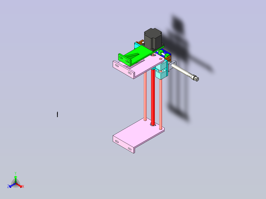 开关按钮自动组装设备正等轴测图