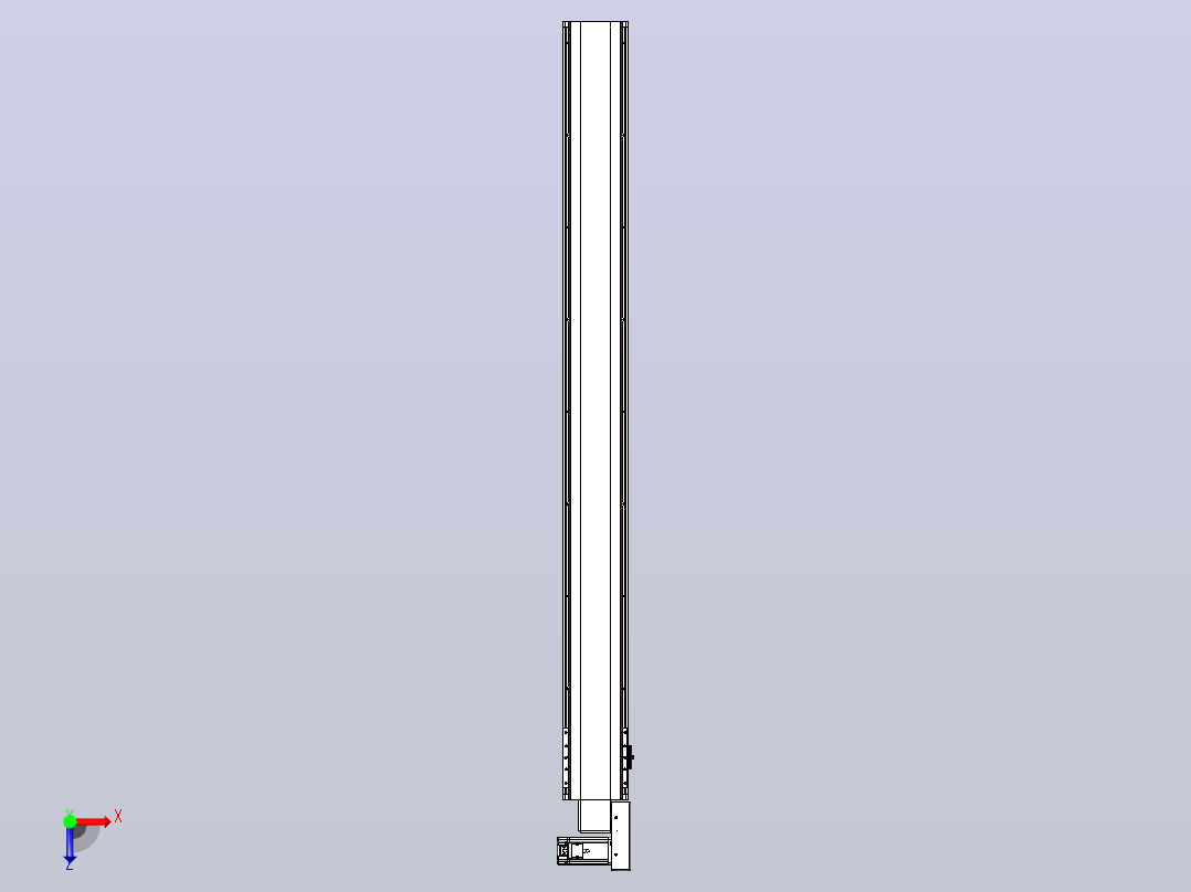 皮带直线轴半封闭可选导轨TPA-HNB-140D-120-L1450-MR-C-P40-N3俯视图