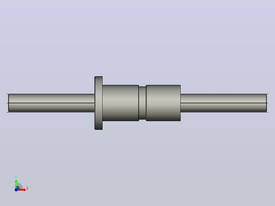 DKFZD3212-4滚珠丝杆3D模型前视图