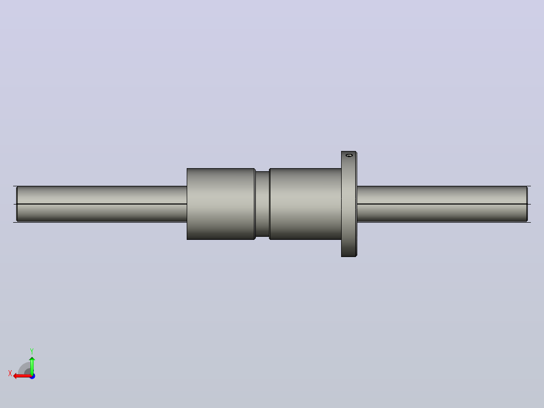 DKFZD3212-4滚珠丝杆3D模型后视图
