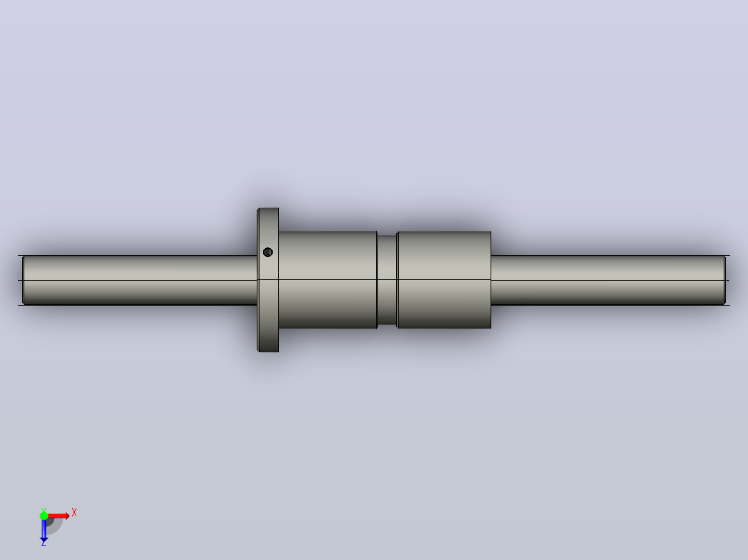 DKFZD3212-4滚珠丝杆3D模型俯视图