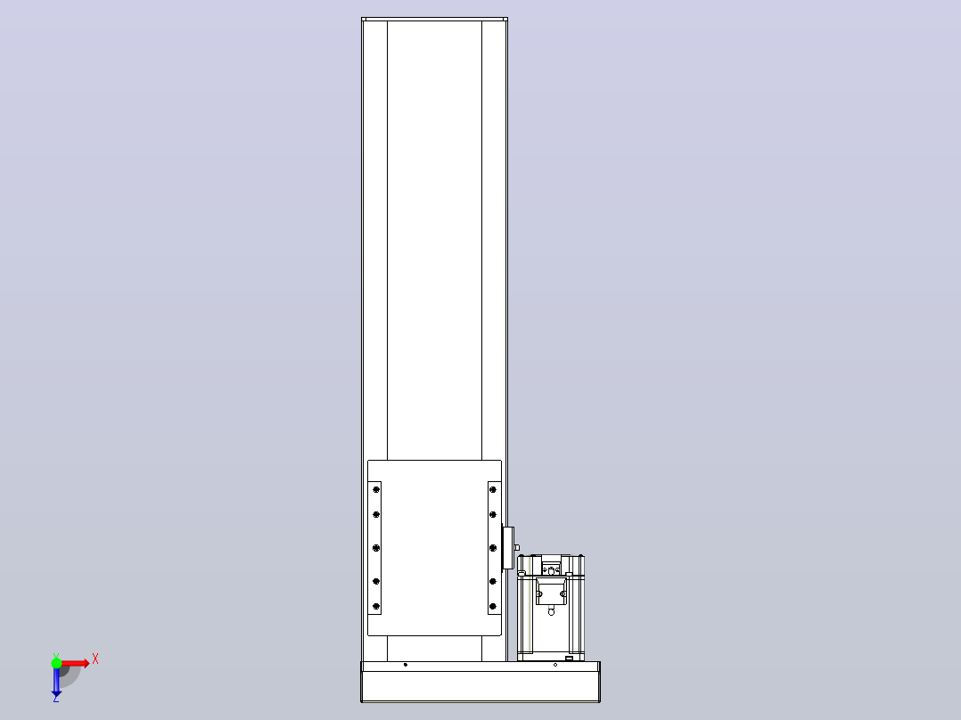 滚珠丝杠直线轴带导轨全封闭TPA-HCR-175D-2510C-L500-MR-C-P75-N3俯视图