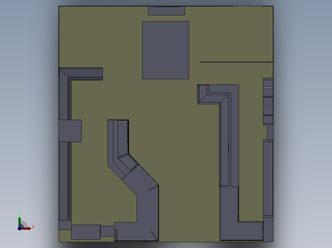 面包房3D模型前视图
