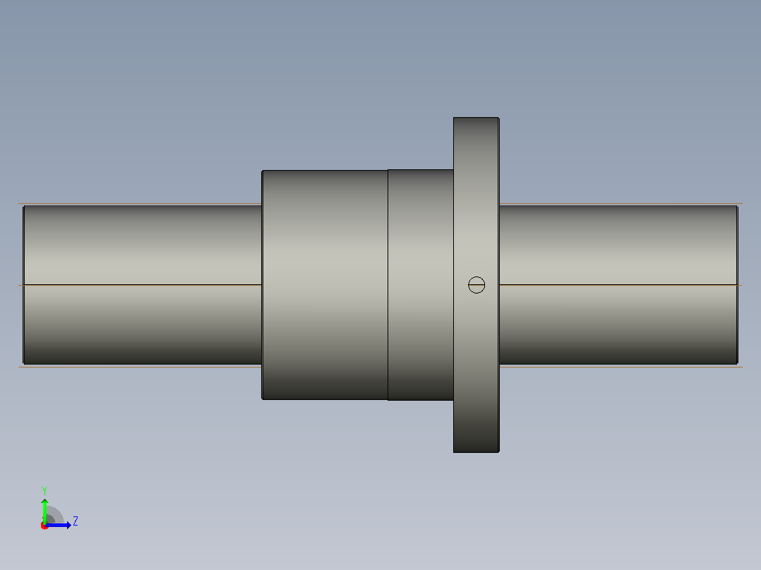 FF10016-4滚珠丝杆3D模型左视图