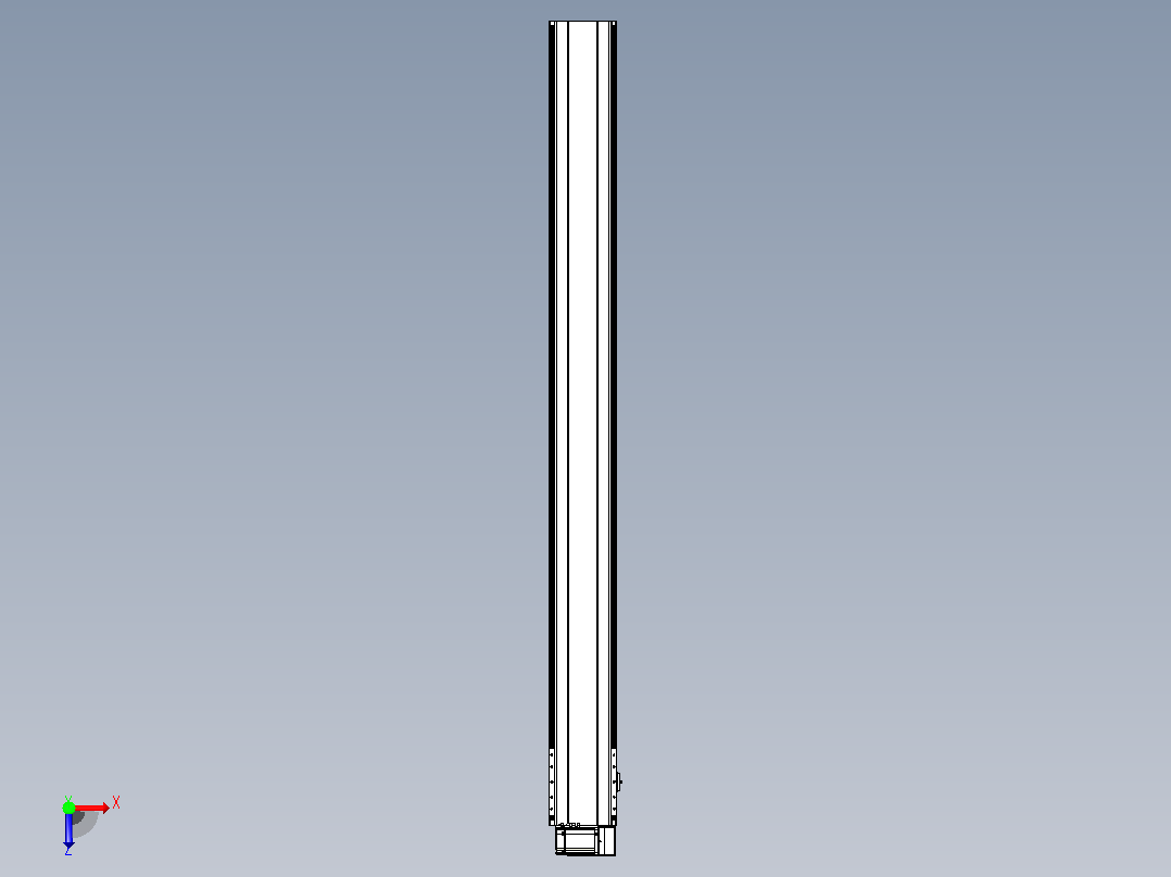 皮带直线轴半封闭可选导轨TPA-HNB-202D-140-L2050-RU-C-P75-N3俯视图