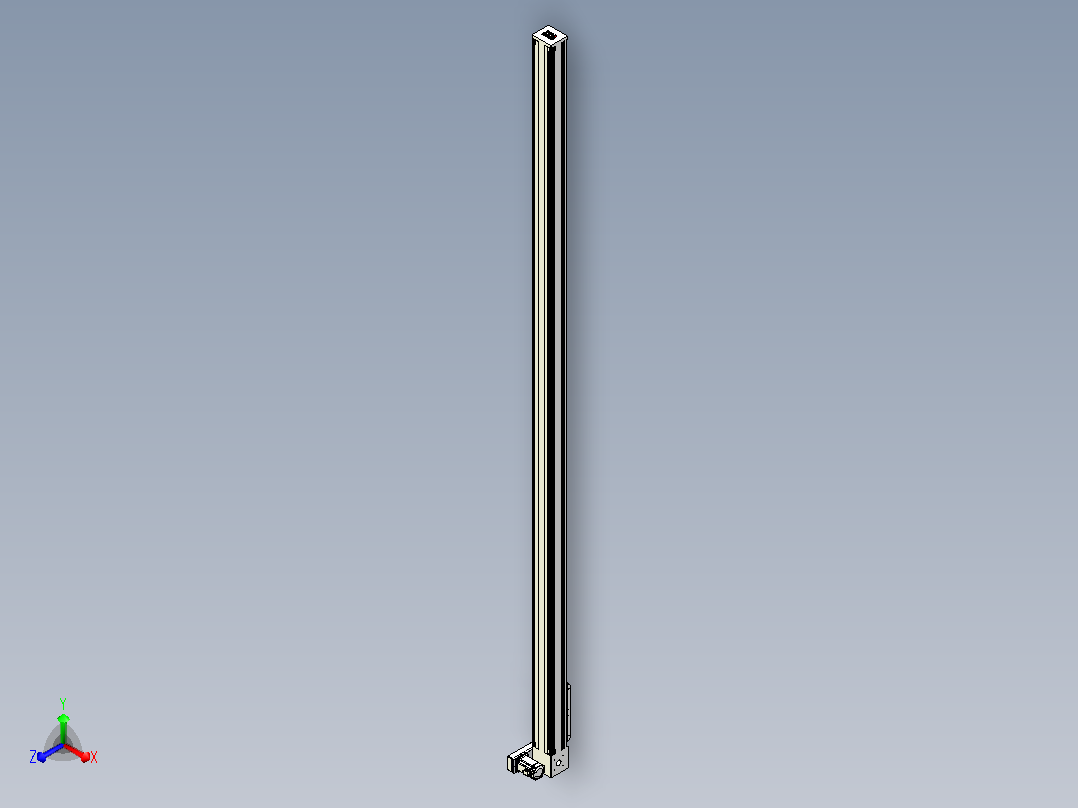伺服电机集成皮带传动直线执行器TPA-OCB-140-256-L3950-RP-P75-N3主视图
