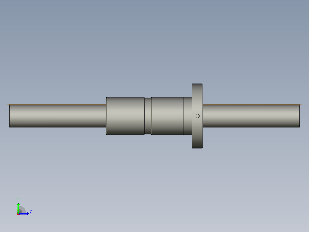 FFZD4008-5滚珠丝杆3D模型左视图