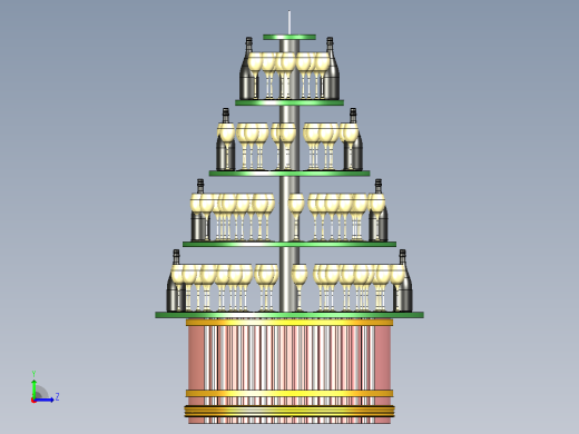 香槟圆桌展示架 四层左视缩略图