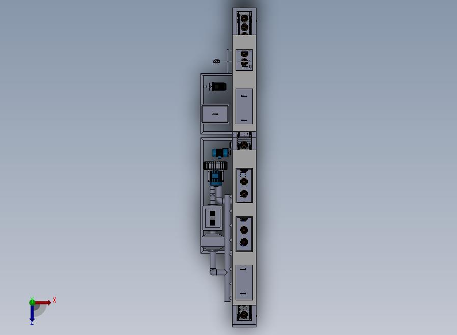 喷洗机流水线俯视图