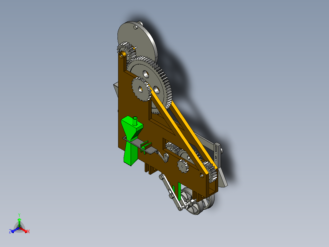 插秧机设计（cad+pro+说明书）