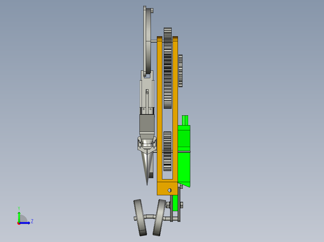 插秧机设计（cad+pro+说明书）左视图