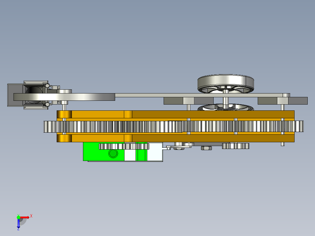 插秧机设计（cad+pro+说明书）俯视图