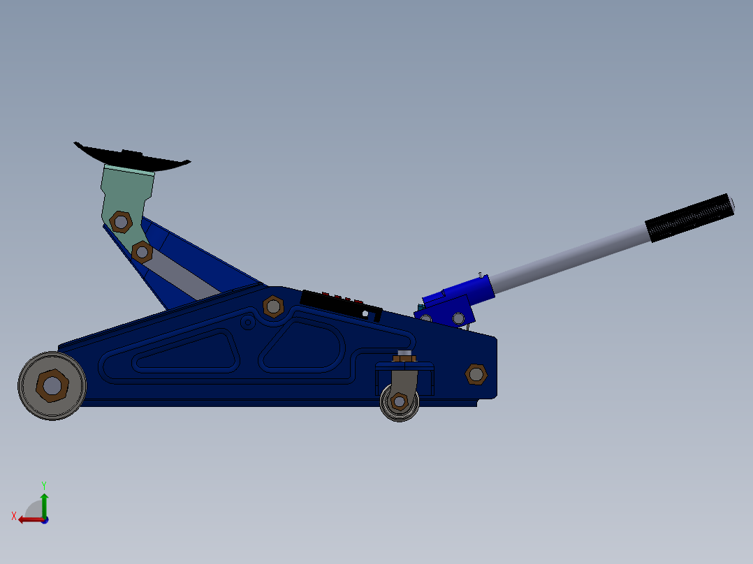 液压千斤顶后视图