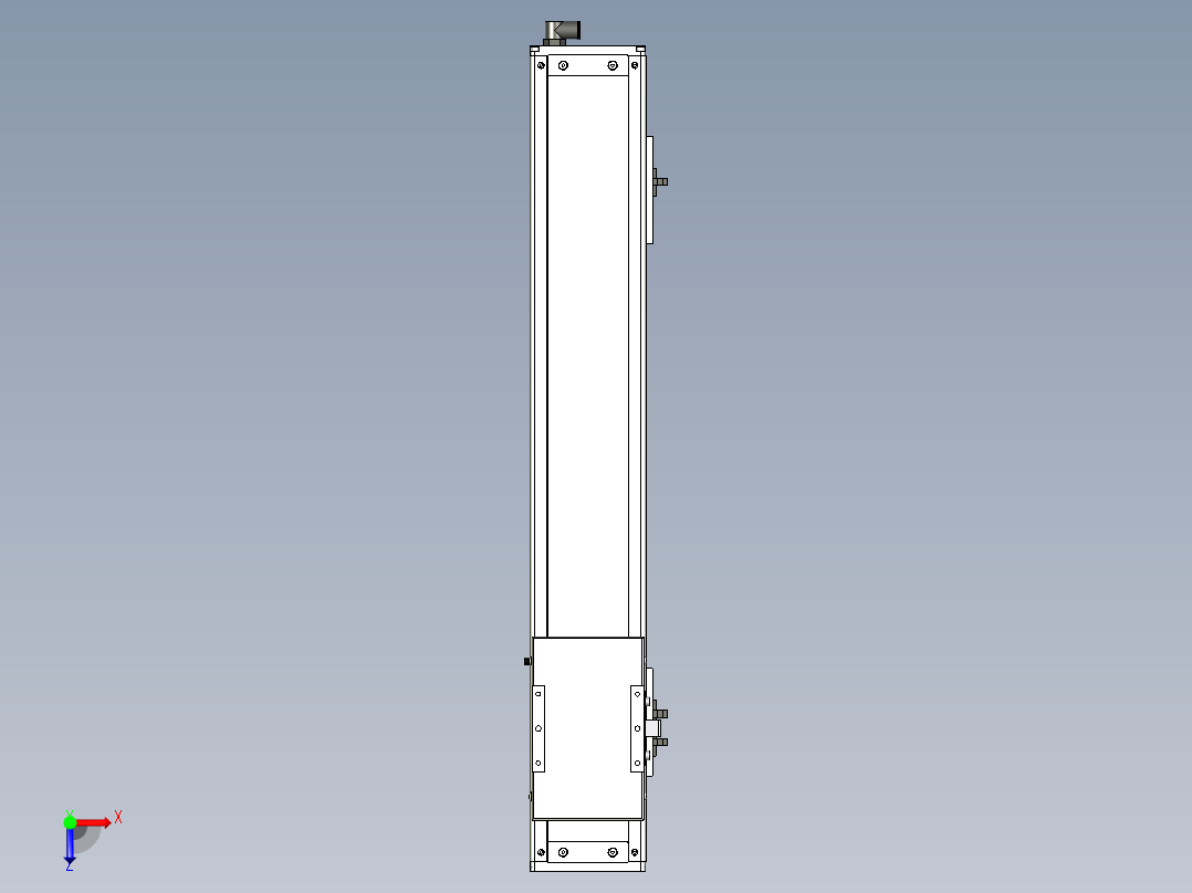 Toyo东佑达直线模组-ECH12-500-BM-100W+煞車俯视图