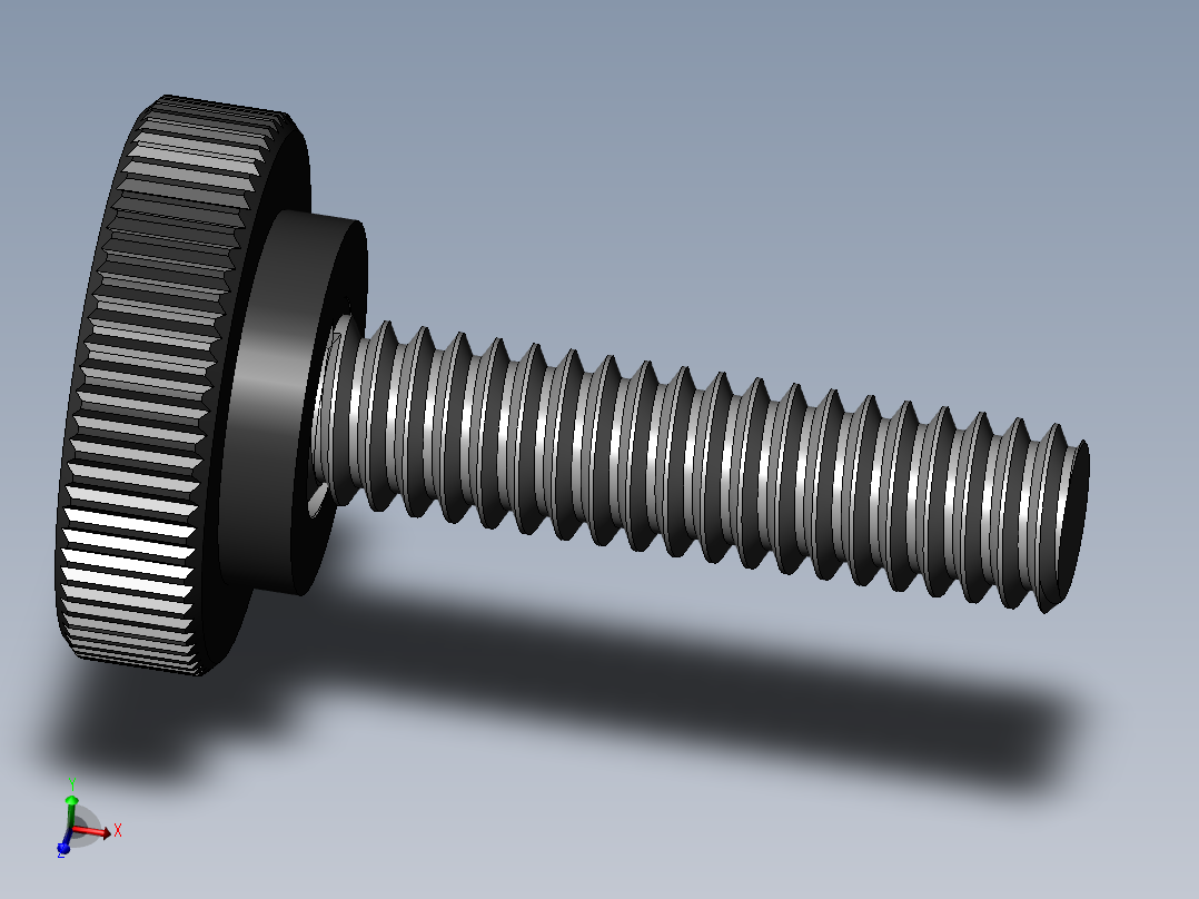滚花旋钮-Knurled Knob 0.25x0.750x1.000.SLDPRT