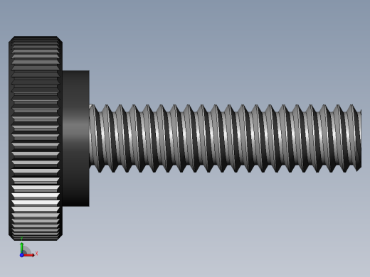 滚花旋钮-Knurled Knob 0.25x0.750x1.000.SLDPRT前视缩略图
