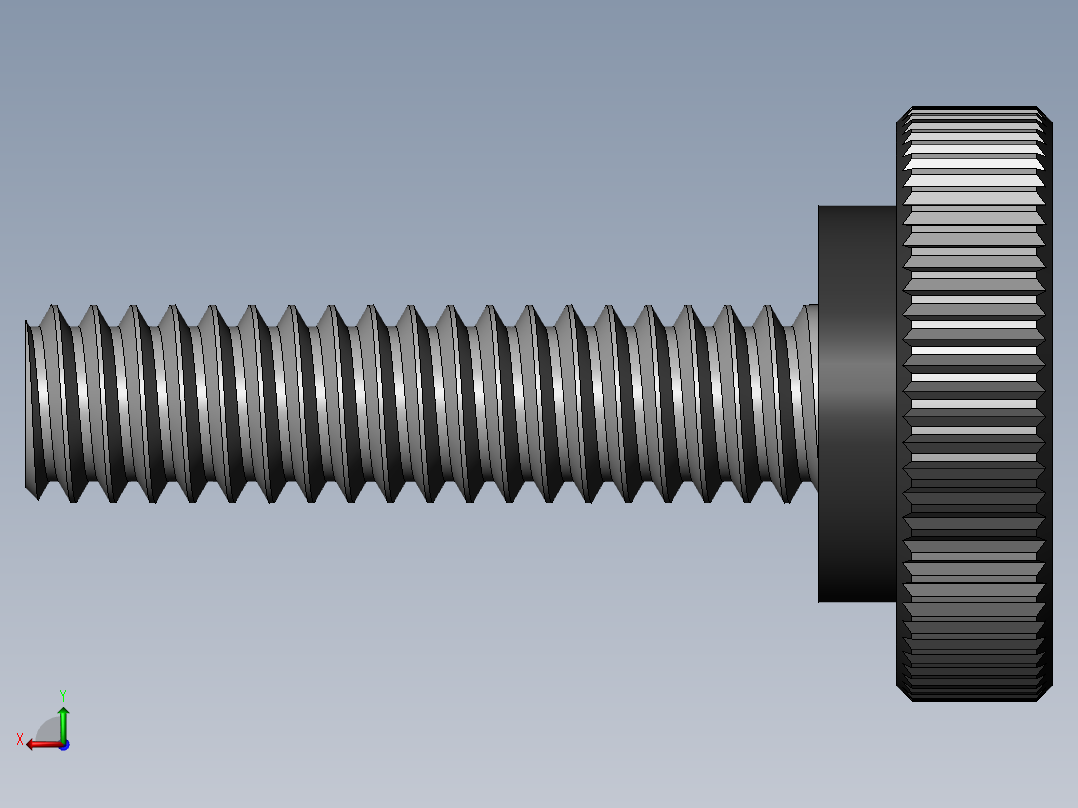 滚花旋钮-Knurled Knob 0.25x0.750x1.000.SLDPRT后视图